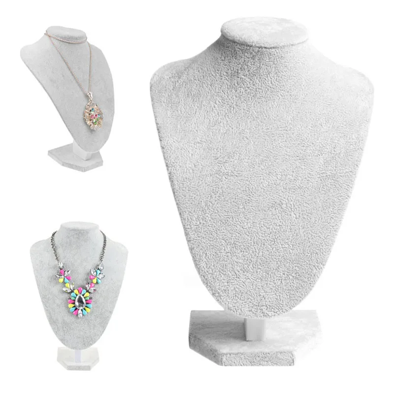 Display08 Support de pr/ésentation mannequin pour collier et pendentif en velours noir