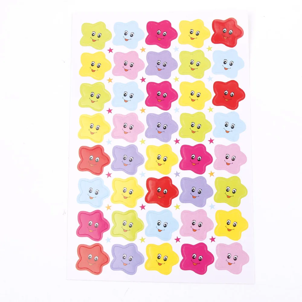 

10pcs 400pcs Smile Stars Decal School Children Kids Teacher Label Reward Cute Sticker for DIY Scrapbook Decor School Sticker