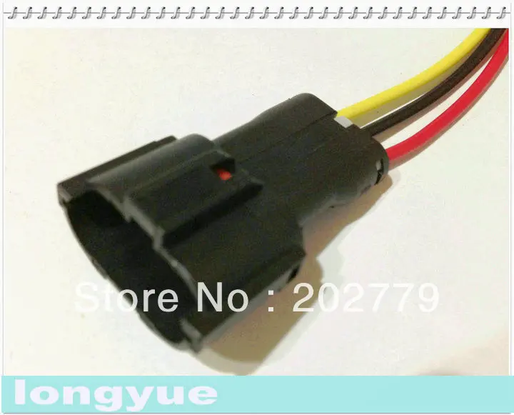 longyue 20pcs universal 3 Pin male KET Pigtail Connector Automotive