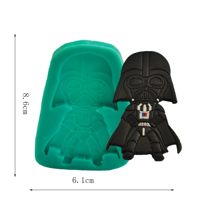 Feihuan, 1 pieza, molde de torta de encaje Star Wars Darth Vader, molde de  silicona para fondant, herramientas de decoración de pasteles, molde para  pasta de goma y chocolate, FM812 - AliExpress