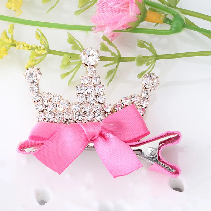 C MISM Baby Crystal Crown 왕관 머리 띠 Kids Hair 액세서리 금색 점들이 왕자 Dress 석