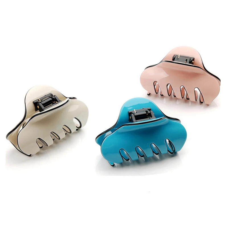 3 COLOR Plastic Hair Claws Hairdressing Hairdressers Butterfly Hair