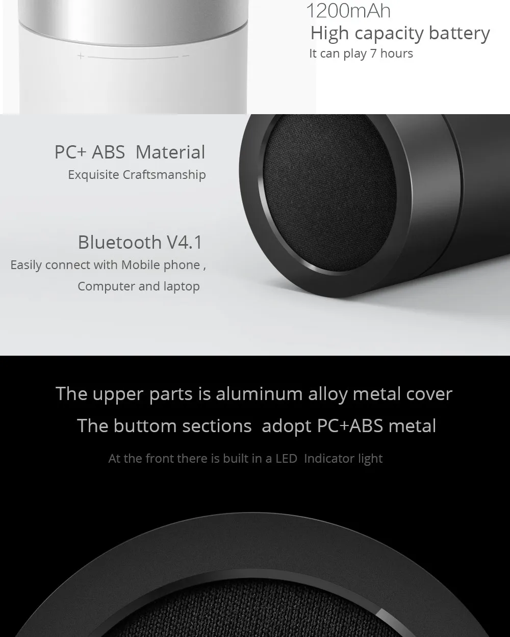 Original Xiaomi Mi Smart Bluetooth 4.1 Speaker Wireless Speakers Portable Cannon 2 Rotation Control sound for iphone Android MP3 (1)