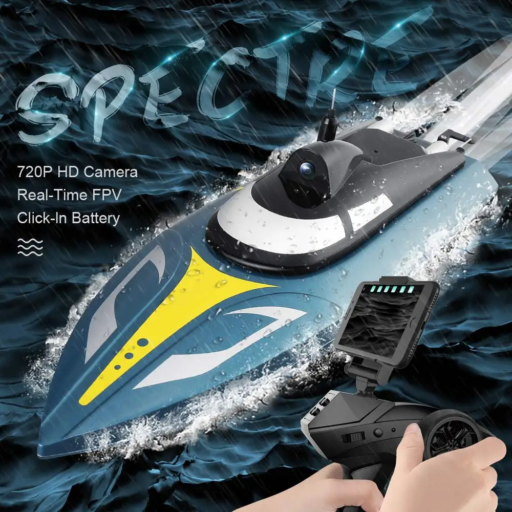 

JJRC S4 RC Remote Boat High Speed 25KM/h Speedboat Racing RC Ship Model Support AR 2.4G 720P Toys YJS Dropship