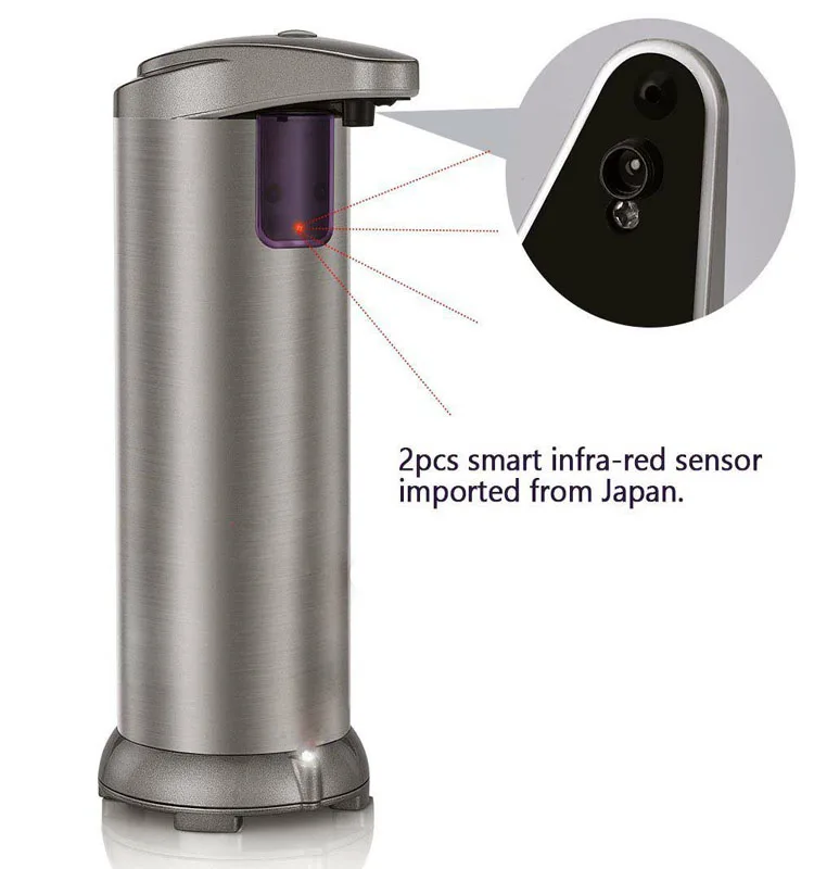 bathroom accessories stainless steel automatic soap dispenser