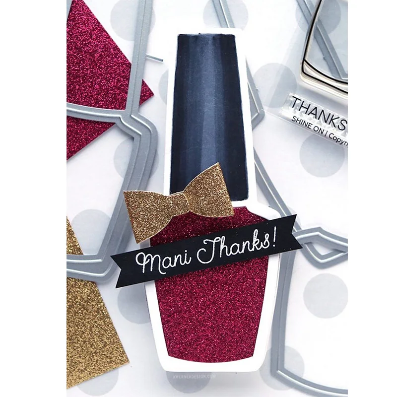 

Nail Polish Bottle Metal Cutting Dies Stencil for DIY Scrapbooking Photo Album Embossing Paper Card Making Decorative Craft