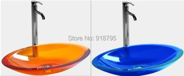 البيضاوي الراتنج مكافحة أعلى بالوعة الحمام مرحاض حوض غسيل الغرور فوق عداد الملونة 3857C-490
