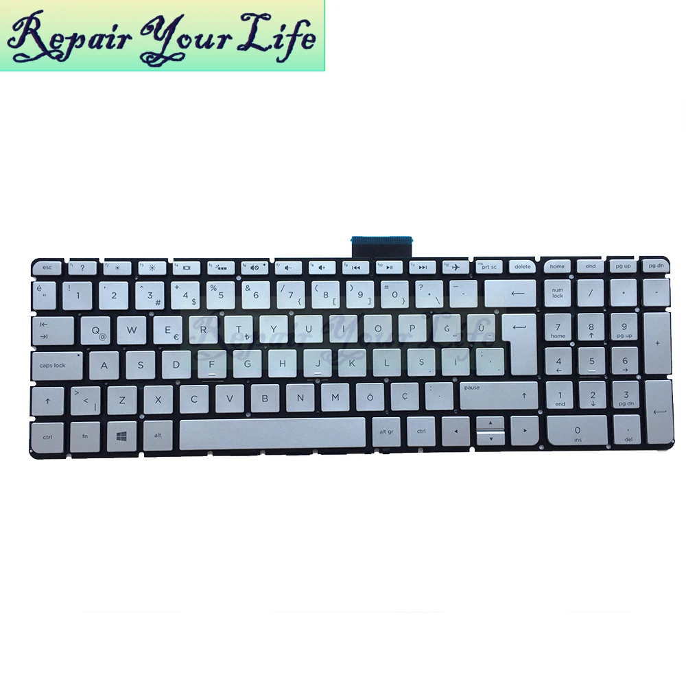 Ремонт клавиатуры ноутбука для hp павильон 15-AB 15-AB010TX 15-AB065TX 15-AB069TX 15-AB008TX TR с подсветкой серебристого цвета