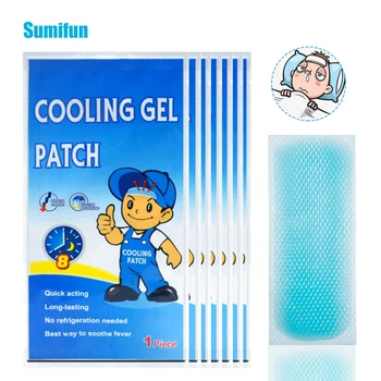 

8bags Cooling Patches Baby Fever Down Medical Plaster Migraine Headache Pain Pad Lower Temperature Ice Gel Polymer Hydrogel