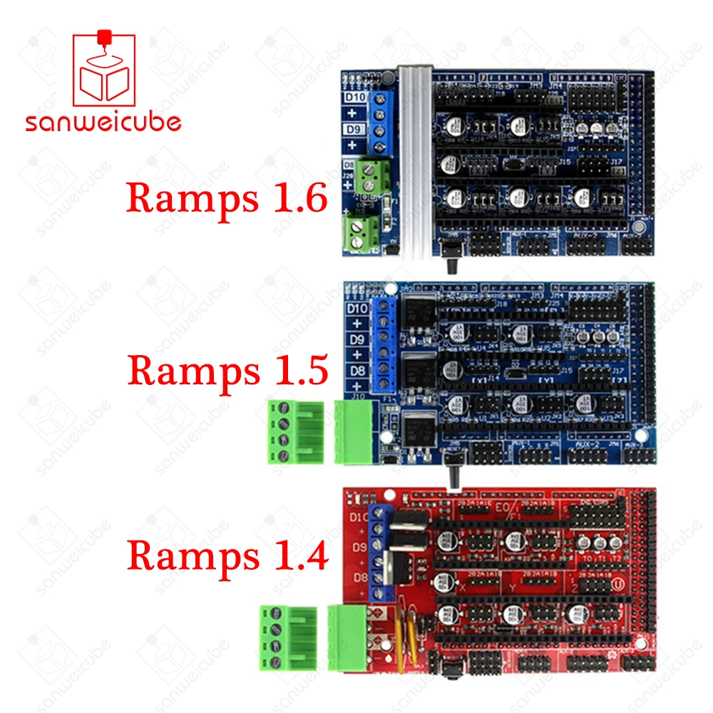 

3D Printer Ramps 1.4 1.5 1.6 Expansion Control Panel with Heatsink Upgraded Ramps for arduino Board & Stepper motor driver