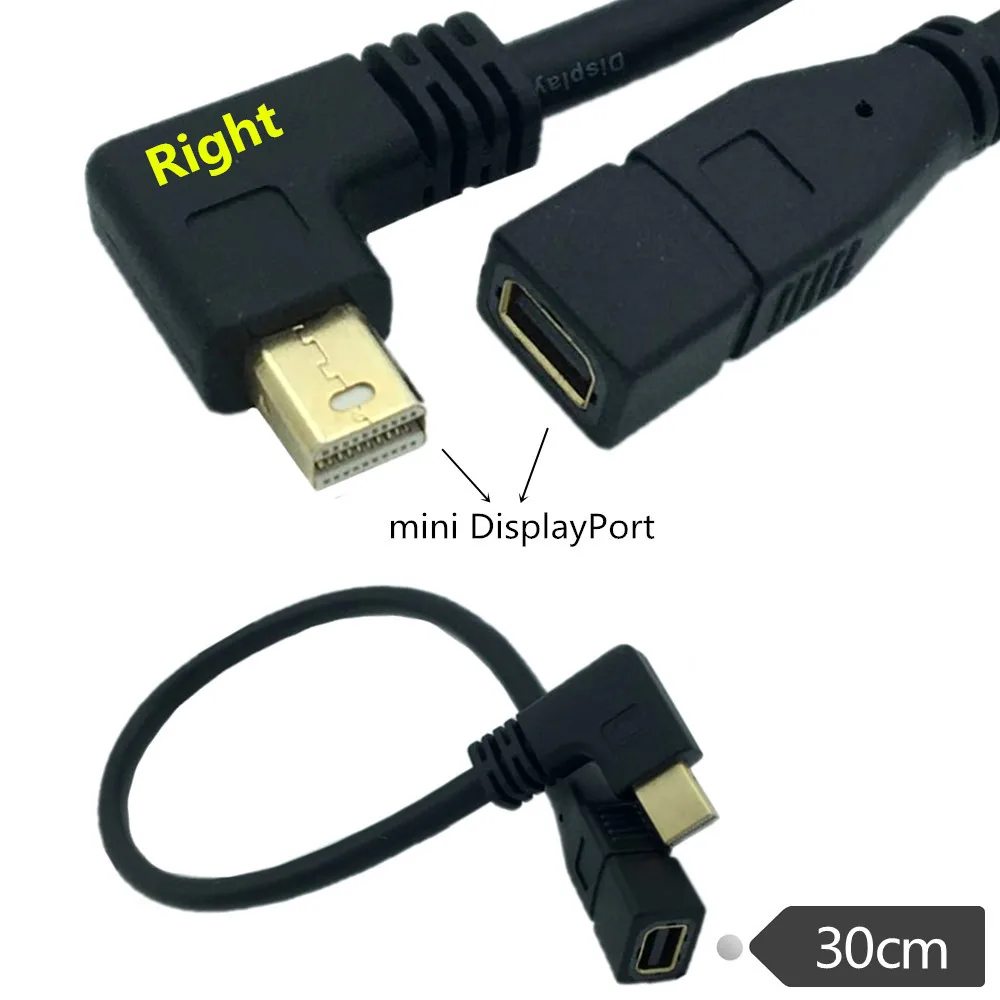 Mini DisplayPort Extension Cable Gold Plated Female to Female Display Port 30cm 