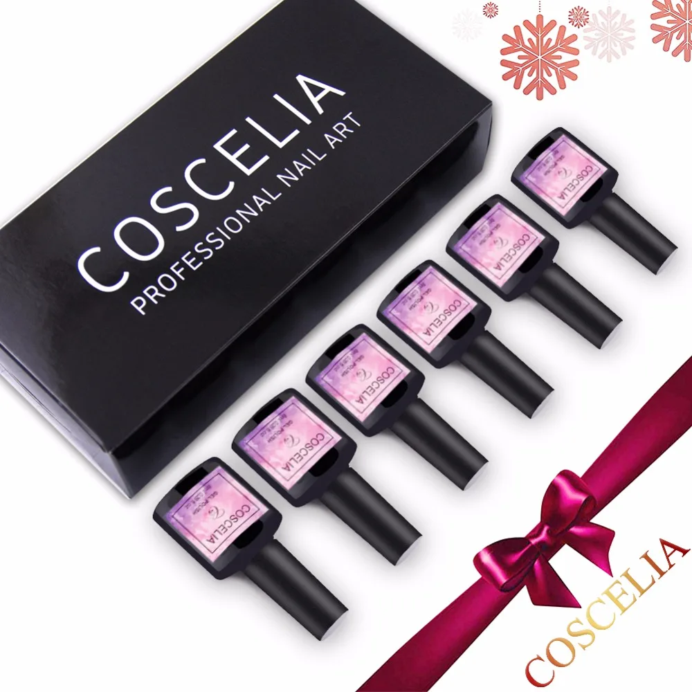 

COSCELIA Nail Polish Set Gel Varnish hybrid Nail Art Vernis Semi Permanent UV LED Top All For Manicure Base Coat Gel Nail Polish