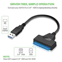 כבל מתאם USB 3.0 SATA3 III כונן קשיח כבל מתאם עבור 2.5 אינץ SSD & HDD לתמוך בעד 6 Gbps התקן תקע כבל מחשב (5)