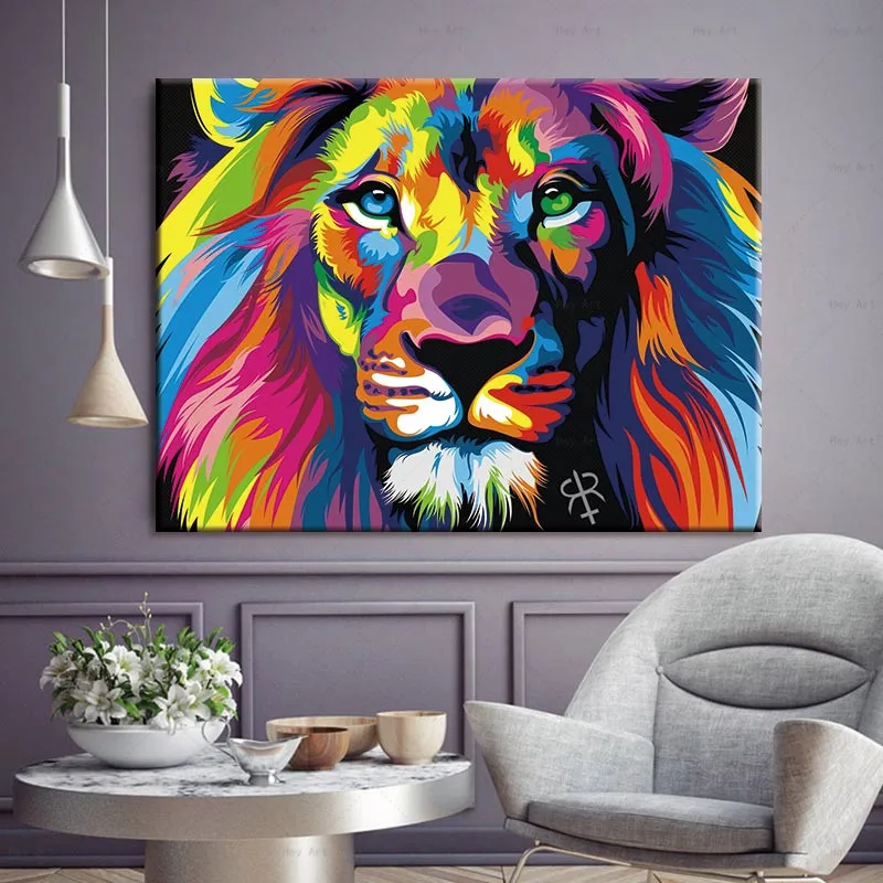 Abstract poster Decorative Pictures animal Print Lion Canvas Painting Frameless wall art for home decor Abstract poster Decorative Pictures animal Print Lion Canvas Painting Frameless wall art for home decor
