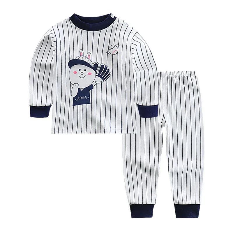 Baby Boy Baby Spring New Cotton Underwear Set Kids Cartoon Clothe Long