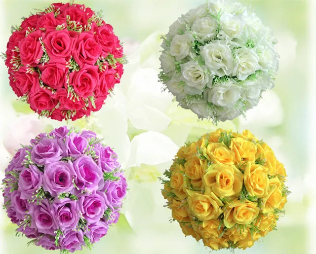 Aliexpress Buy 404040cmWedding Kissing Balls Silk Flower Classy Hanging Flower Ball Decorations Aliexpress Buy 404040cmWedding Kissing Balls Silk Flower Classy Hanging Flower Ball Decorations