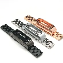 Металлический ремешок для Xiaomi mi Band 2 Безвинтовые браслеты из нержавеющей стали для mi Band 2 Сменные аксессуары ремень