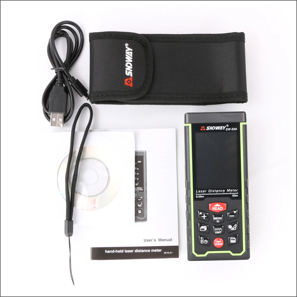 SNDWAY Range Flinder Digital Laser Distance Meter Colorful Screen Range Finder Rangefinder Laser Measure Tape SW-S50/70/100 SNDWAY Range Flinder Digital Laser Distance Meter Colorful Screen Range Finder Rangefinder Laser Measure Tape SW-S50/70/100