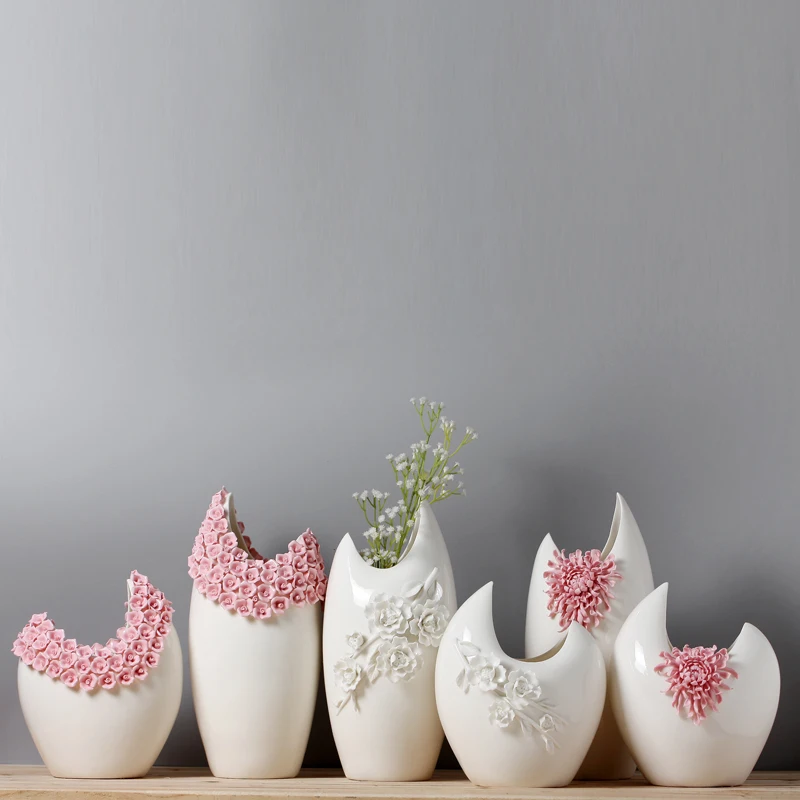 

crescent shape ceramic vases decoratives creative flower vase for wedding decoration