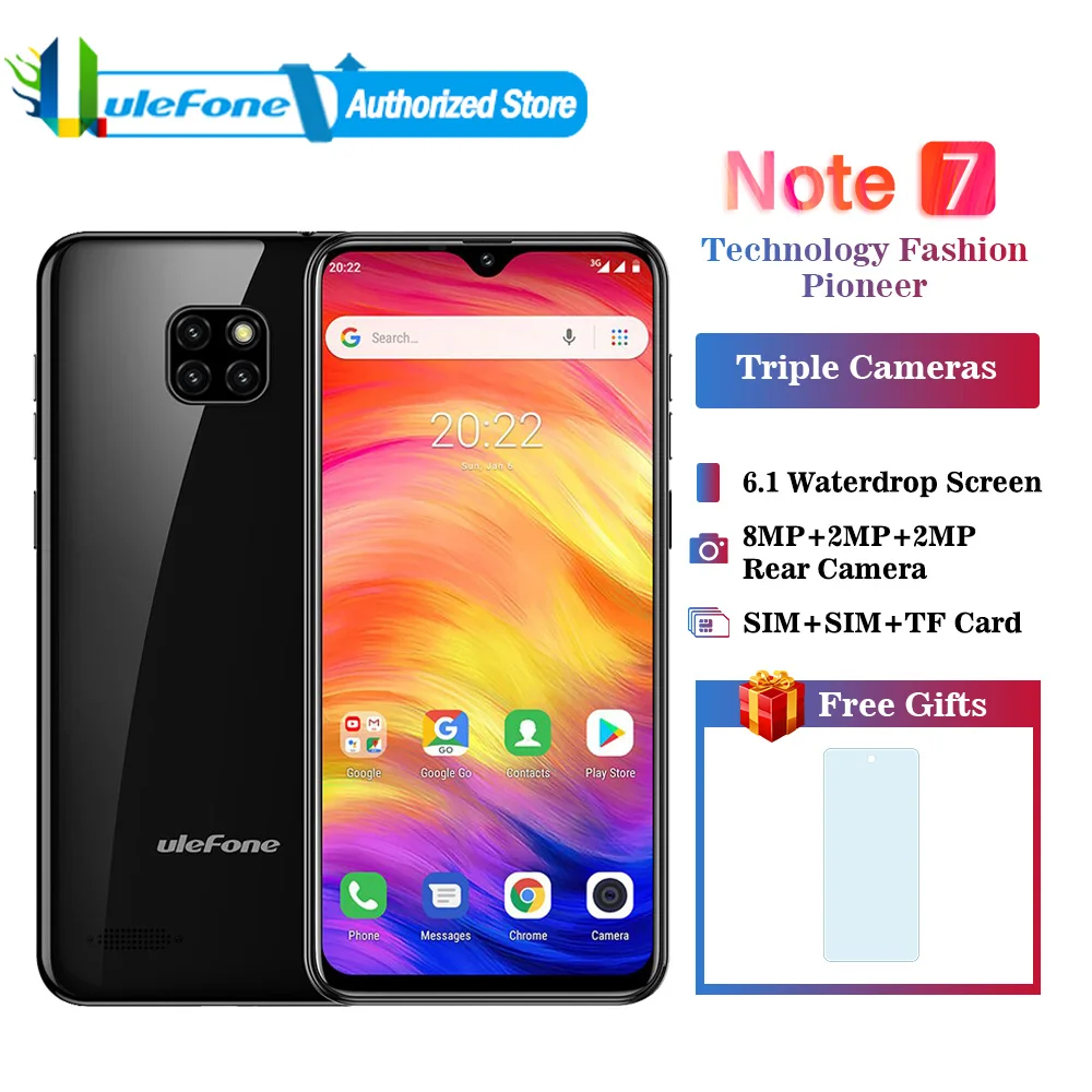 Смартфон Ulefone Note 7 на Android 6 1 четыре ядра экран 9 дюйма 3500 мАч|Смартфоны| |