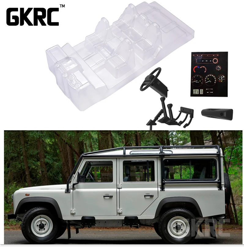 Имитация прозрачной внутренней отделки для Trx4 Defender Trx-4 Cockpit Seat Dash Board рулевое колесо Djc-0617(1 комплект