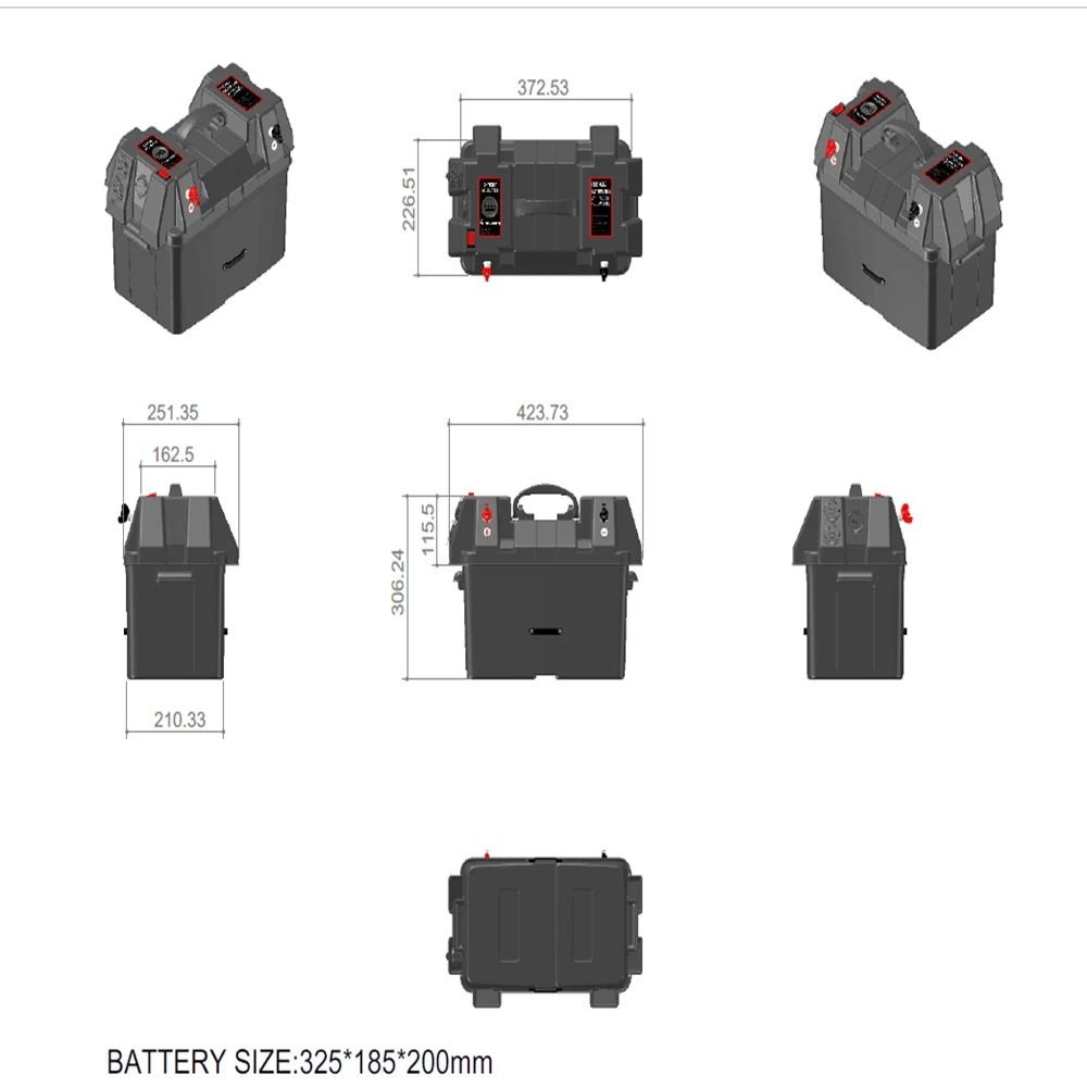 Многофункциональный батарейный блок с вольтметром Guage USB зарядное устройство для автомобиля морской лодки RV грузовик