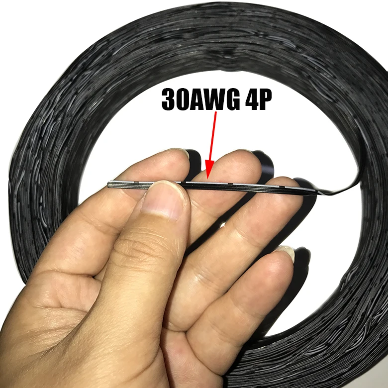 2Pin 3Pin 4Pin 5Pin 6Pin силиконовая линия подключения сигнальный провод питания 30awg Тест Электрический кабель черный kablo