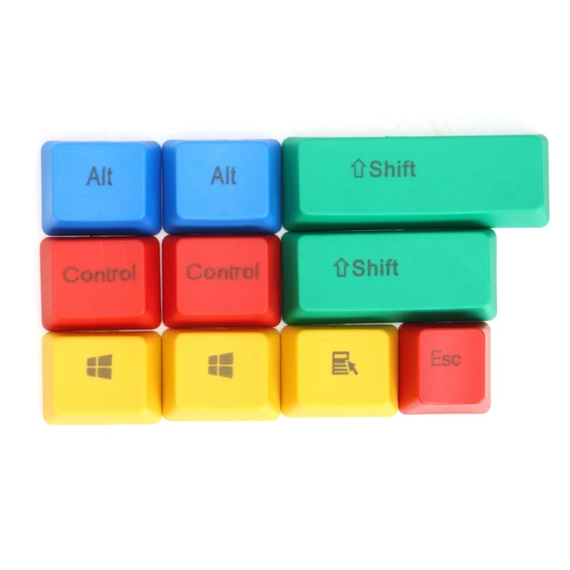 

New 10Pcs RGBY Keycap Modifiers Keypress ANSI Cherry MX Mechanical Keyboard US Layout Keycaps Translucent Clear Key Caps