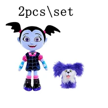 2pcs lot 25cm Monster Vampirina The Vamp Bat Girl and the Purple Dog Stuffed Animal Plush