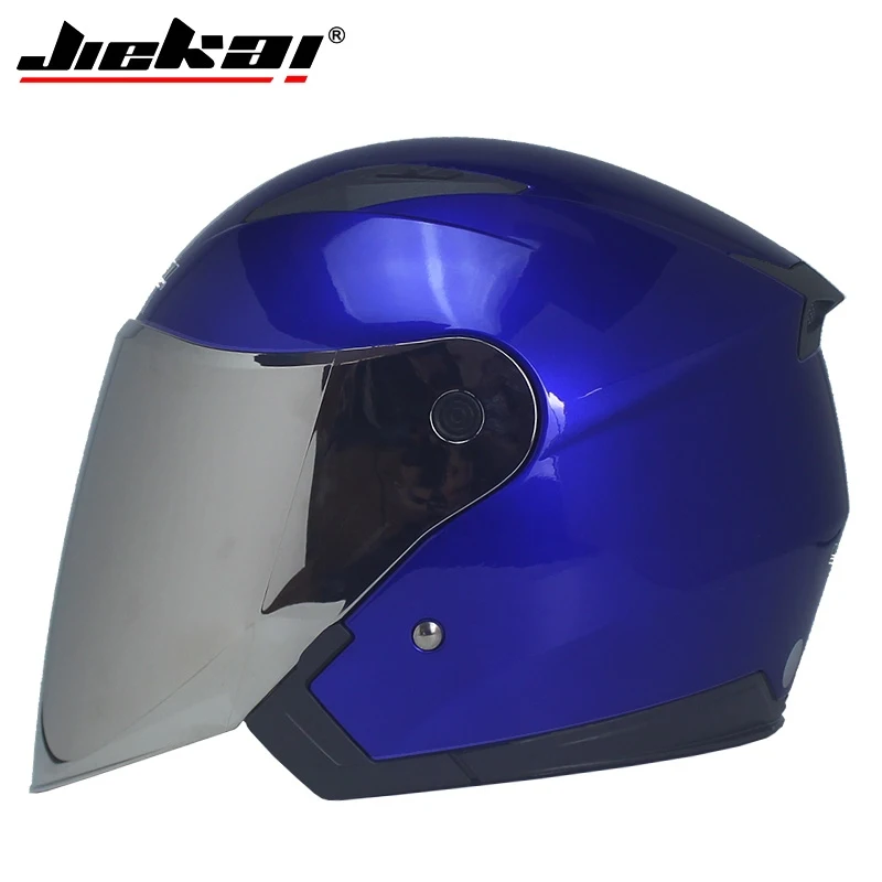 JIEKAI шлем moto rcycle с открытым лицом moto racing moto rcycle винтажные шлемы с двойным объективом capacete para moto cicleta cascos para - Цвет: b16