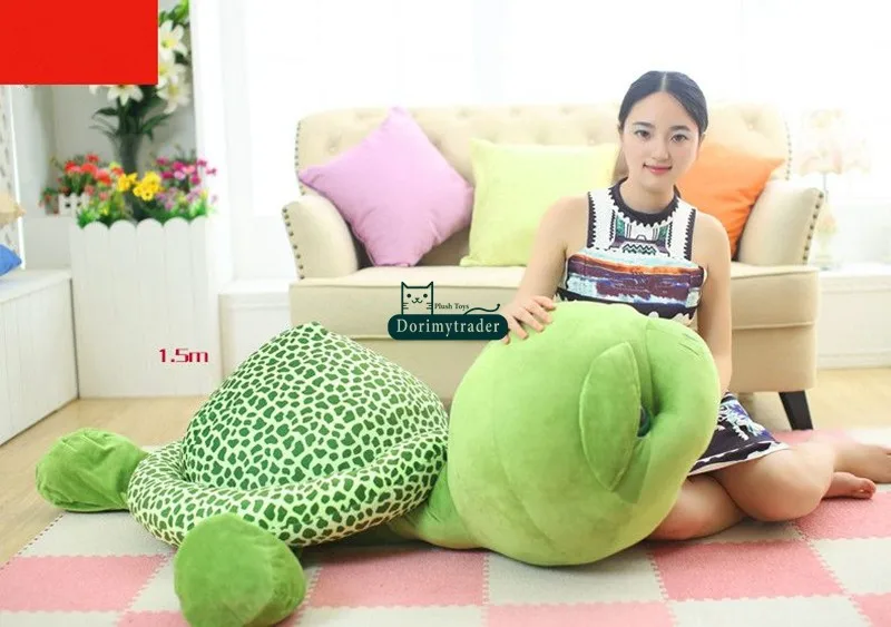 Dorimytrader 59''  150cm Lovely Stuffed Soft Giant Animal Tortoise Turtle Toy Birthday Gift for Babies Free Shipping DY60662 (5)