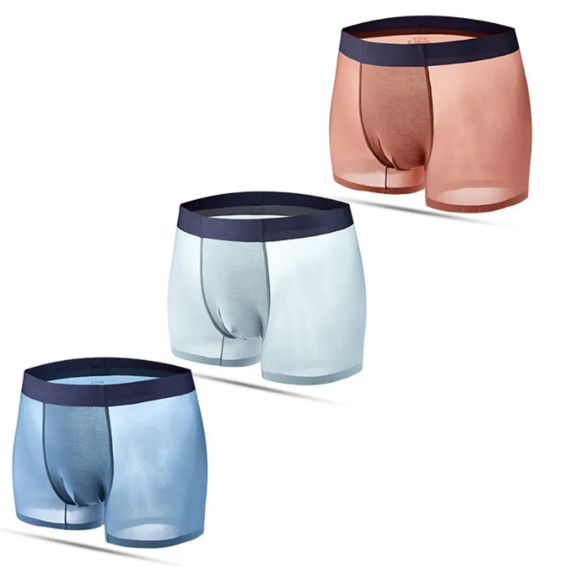 

Secure Shopping Mens Ultra-thin Seamless and Comfortable Underwear Homme Super Soft New Underpants 3pcs/package