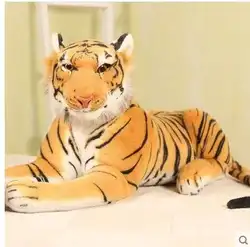 Новое прибытие Мода Искусственный тигр Фаршированные Плюшевые Игрушки Куклы Моделирования Тигры Желтый детские Подарки Качество