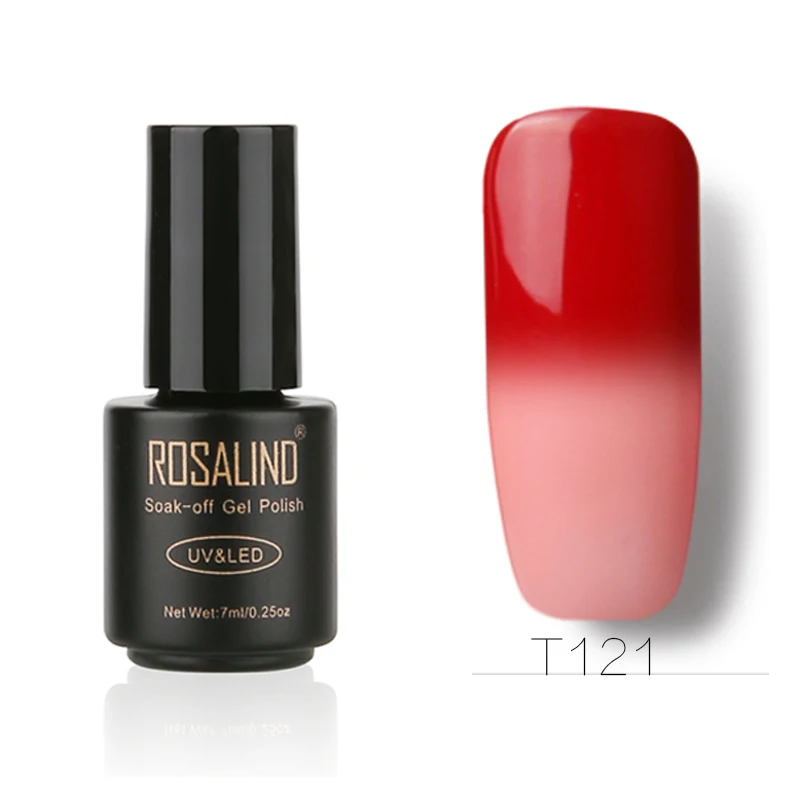 RAT121 ROSALIND гель 1S 7 мл изменение температуры замочить от лак для ногтей Vernis Полупостоянный гель лак УФ светодиодный лак для ногтей - Цвет: RAT121