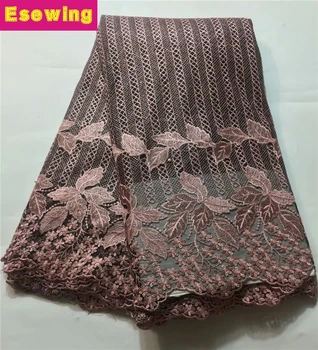 

Latest Pink color African Mesh Laces Fabrics Embroidered High Quality French Lace Fabric Cheap Nigerian Net tulle Lace Fabric