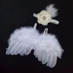 Для новорожденных милый крылья Ангела ручной работы аксессуары для фотостудии костюмы для девочек и мальчиков наряд для фотосъемки