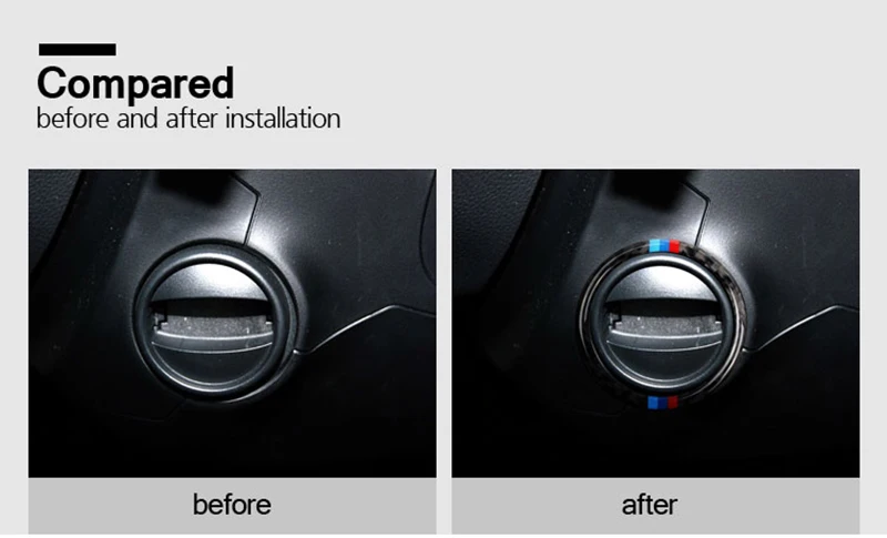SRXTZM для BMW E60 5 серии 2008-2010 автомобильный Стайлинг из углеродного волокна внутреннее автомобильное зажигание Замочная скважина кольцо украшение крышка M полоса отделка