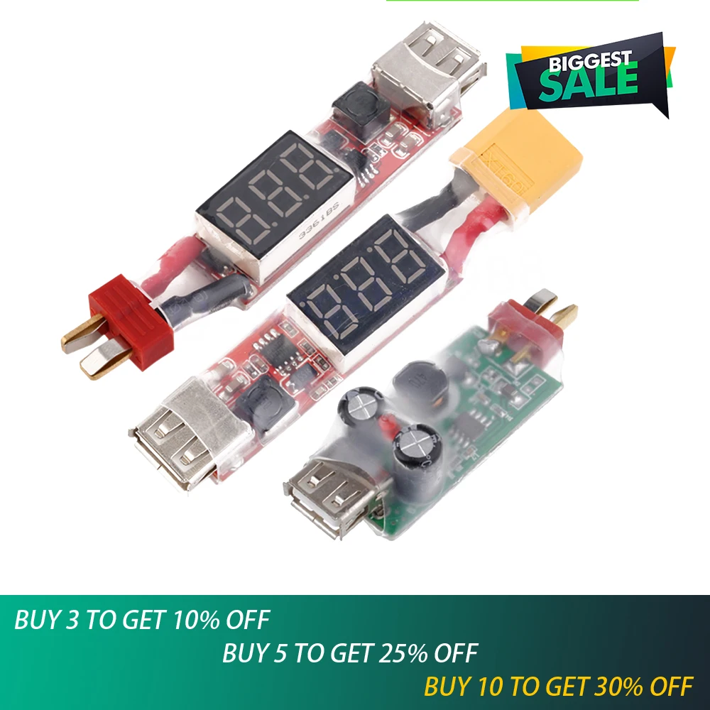 1 шт. литиевая батарея зарядное устройство конвертер 2S-6S TPlug/XT60Plug с дисплеем