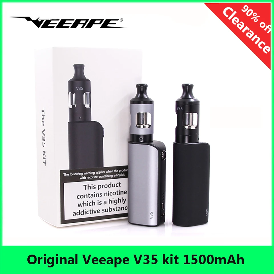 

Clearance Original Veeape V35 kit Built-in Battery 1500mAh E Cigarette Vape Kit with 2ml Tank Atomizer vs Polar Night 150w kit
