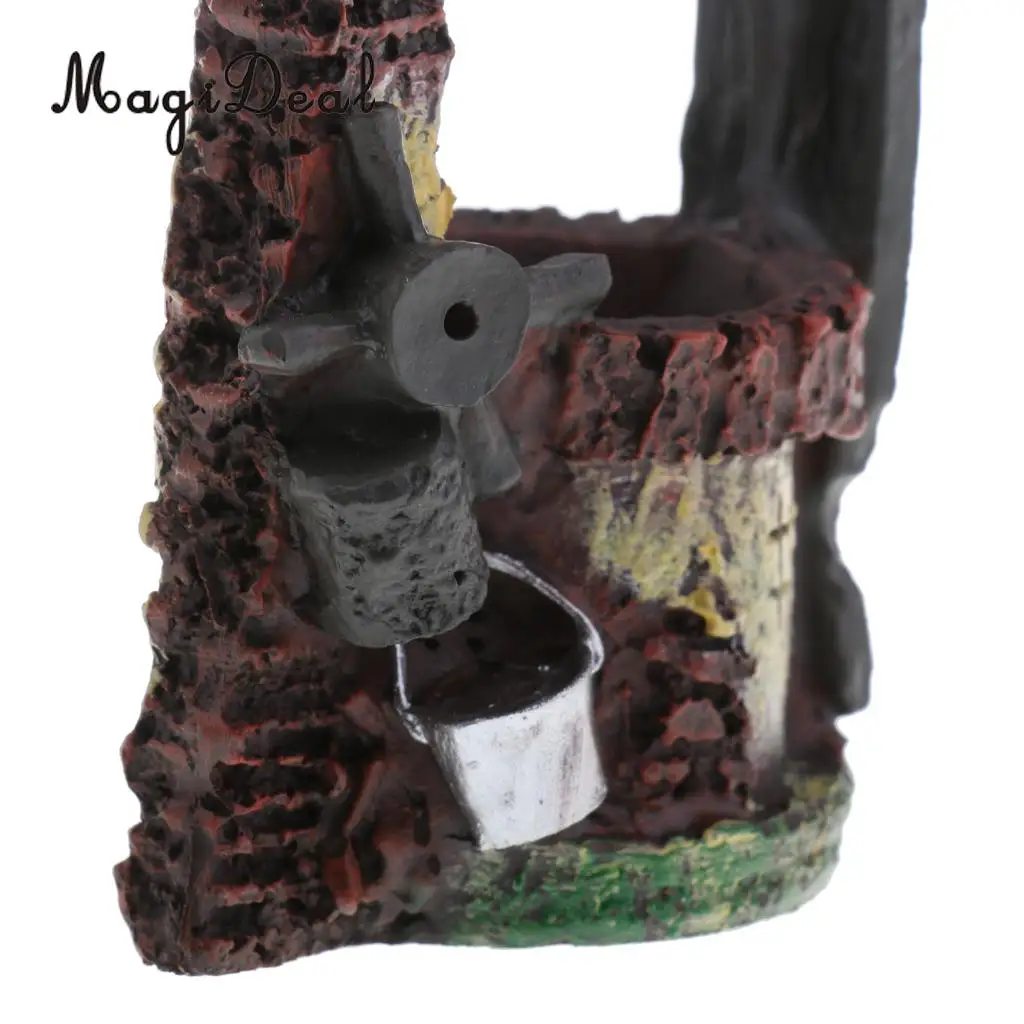 MagiDeal Sand Table Scene Dry Well Model Layout Landscape Scenery Scene for Diorama Garden Office Room Pub Decor