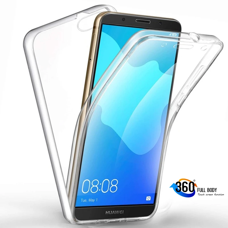 

For Huawei Mate 10 20 P20 P30 Pro P Smart 2019 Nova 3 3i 4e Honor 8X 10 Lite 360 Degree Clear Full Body Soft TPU Case Cover