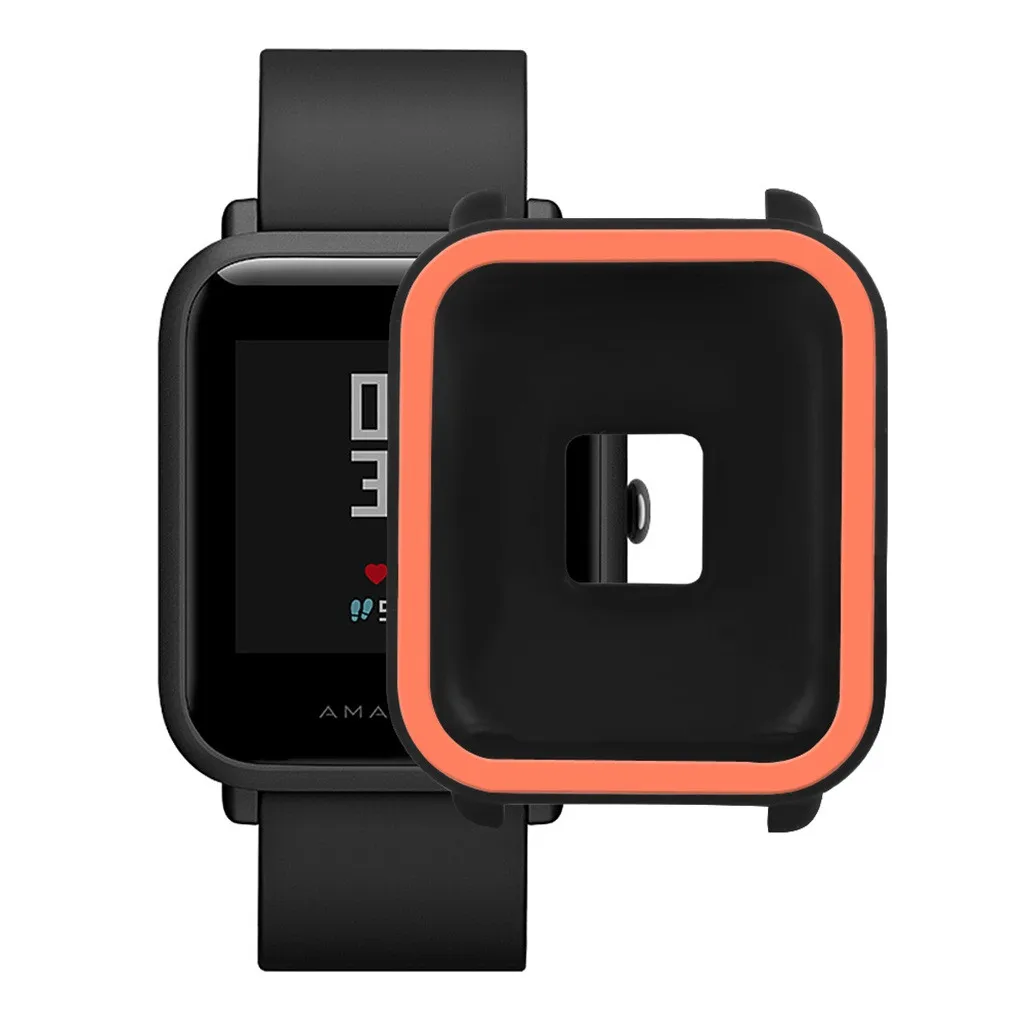 

Watch Frame Amazfit Bip Youth Smart Watch Protector Case Slim Colorful Frame PC Case Cover Protect Shell For Xiaomi Huami