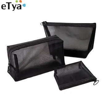 

eTya Travel Mesh Cosmetic Bag For Women Girl Transparent Neceser Makeup Storage Organizer Pouch Toiletry Beauty Wash HandBags