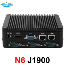 Partaker N6 Nano PC Mini Pc With Intel Celeron J1900 quad core 2.0Ghz 2* intel i211-AT Lan Onboard Embedded 4GB Ram
