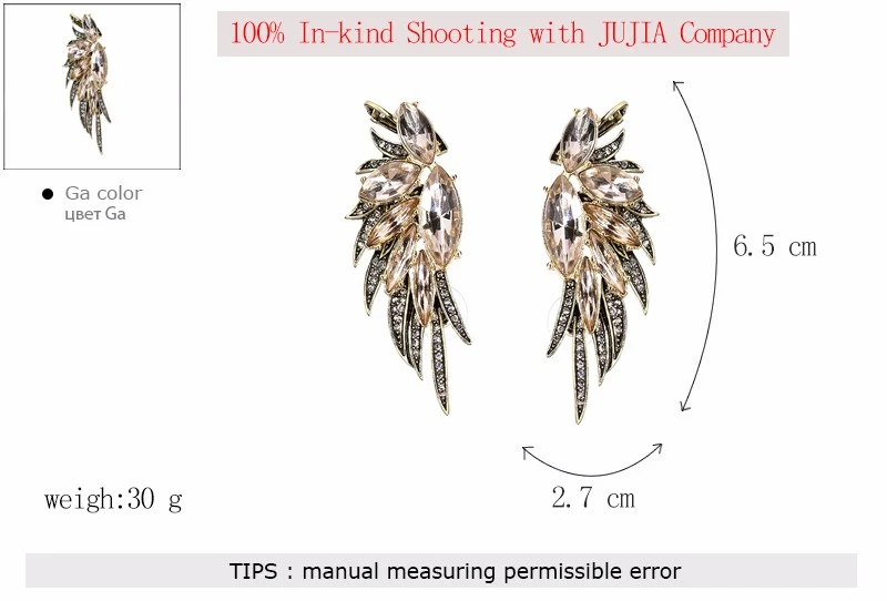 JURAN завод оптом женские модные хрустальные Висячие серьги вечерние ювелирные изделия брендовые серьги 15 видов стилей Brincos
