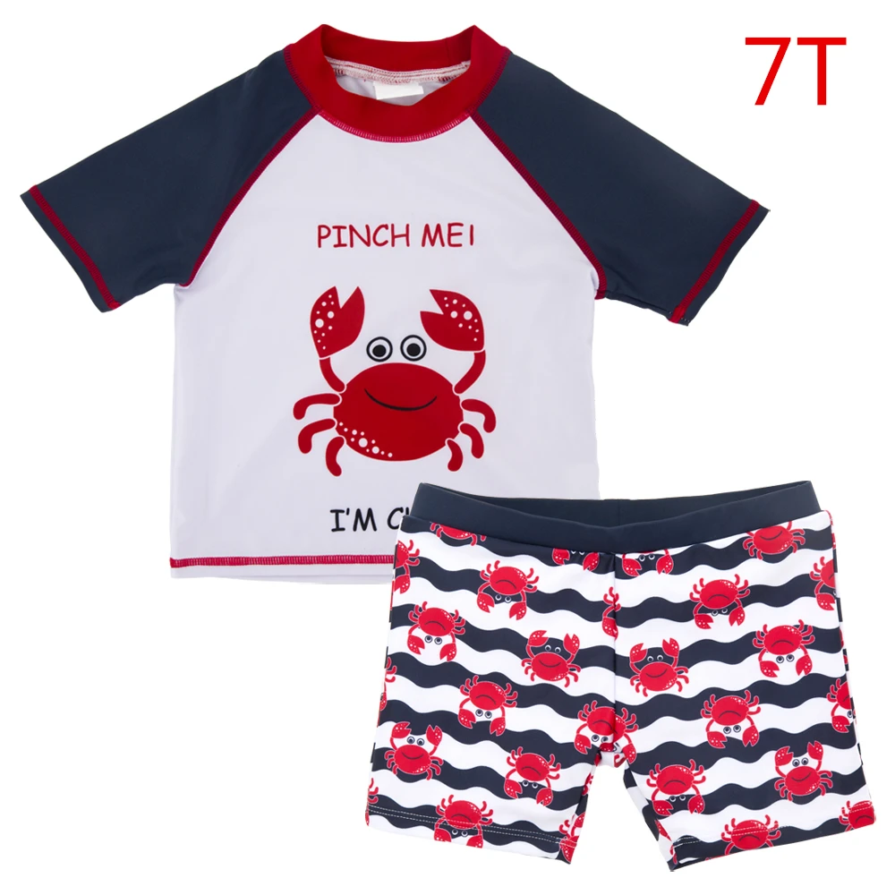 KAVKAS/ г. Купальные костюмы для мальчиков новая пляжная одежда, купальный костюм для детей, купальные рубашки для мальчиков, штаны купальный костюм для мальчиков детская одежда для серфинга - Цвет: YY9037-7T