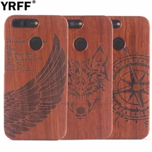 Yrff ручной резьбы картина бамбук деревянный телефон чехол для Huawei Honor V9 задняя крышка Роскошные дерево телефона чехол для Huawei V9
