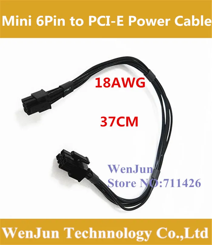 

For G5/ mac pro mini 6pin to pci-e 6pin video card power cable for 8800GT FX4500 HD5770 GTX285 HD4870 18AWG 50pcs/lot