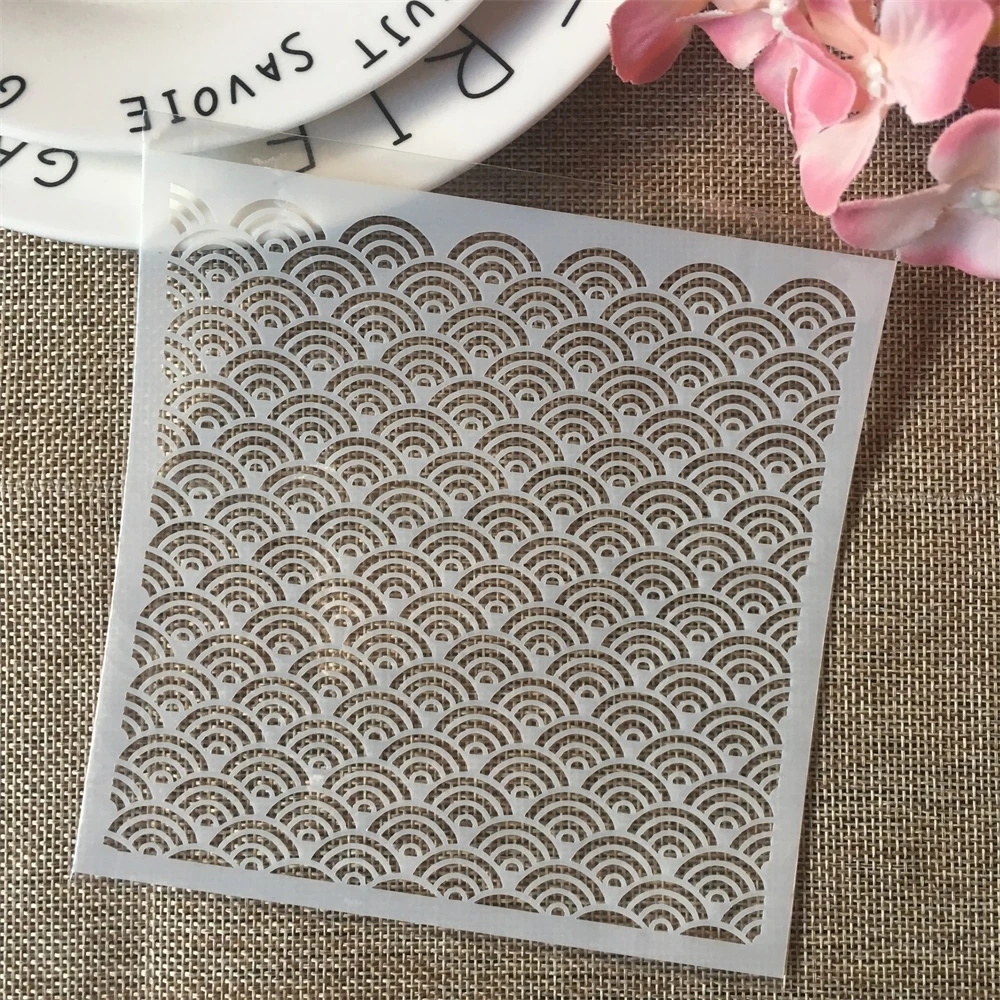 

13cm Wavy Texture DIY Layering Stencils Painting Scrapbook Coloring Embossing Album Decorative Card Template