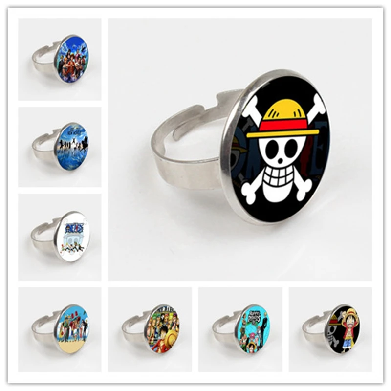2019 Hot Ring ONE PIECE MONKEY D LUFFY Anime Skull Ring Flag Pirate